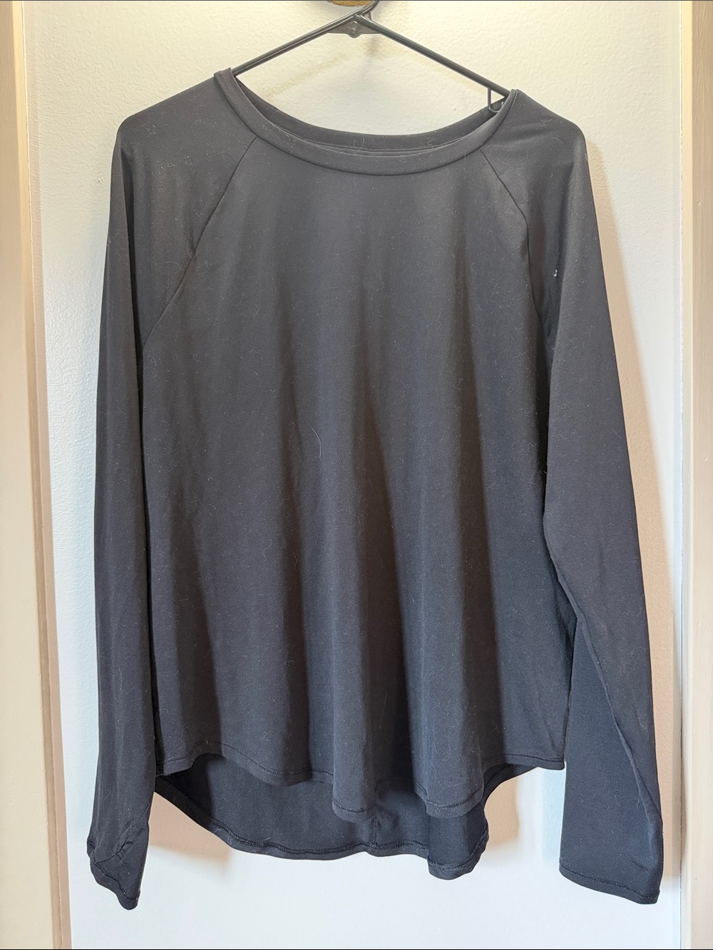 all in motion Black Long-Sleeve Crewneck Top